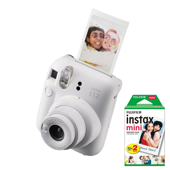 Fujifilm INSTAX MINI 12 Instant Film Camera (Clay White) + duplo pakovanje papira - 1